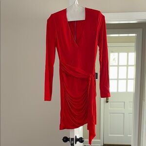 Chic Red Wrap Dress